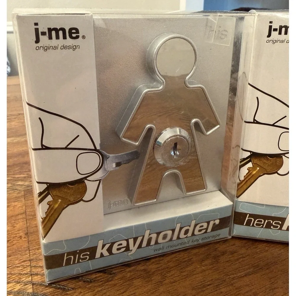 Lot of 2 - J-Me His & Hers Keyholders Wall Mounted Key Storage